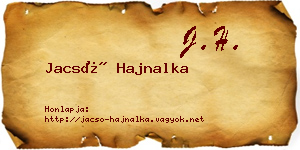 Jacsó Hajnalka névjegykártya