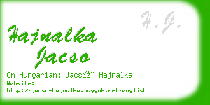 hajnalka jacso business card